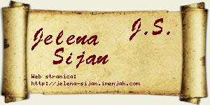 Jelena Šijan vizit kartica